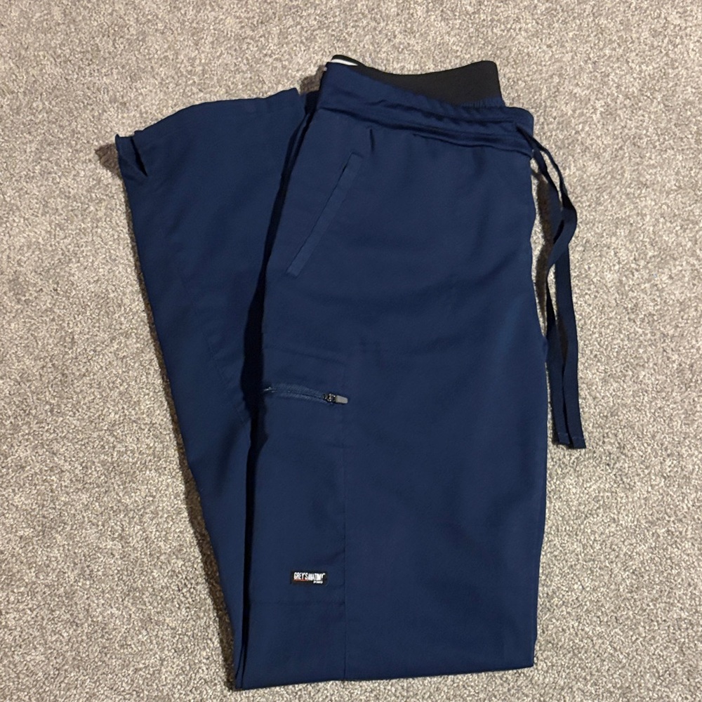 Women’s Grey’s Anatomy Spandex Stretch KIM 3 pocket Navy Scrub pants
